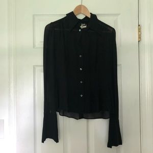 Dolce & Gabbana D&G Black Blouse Sheer